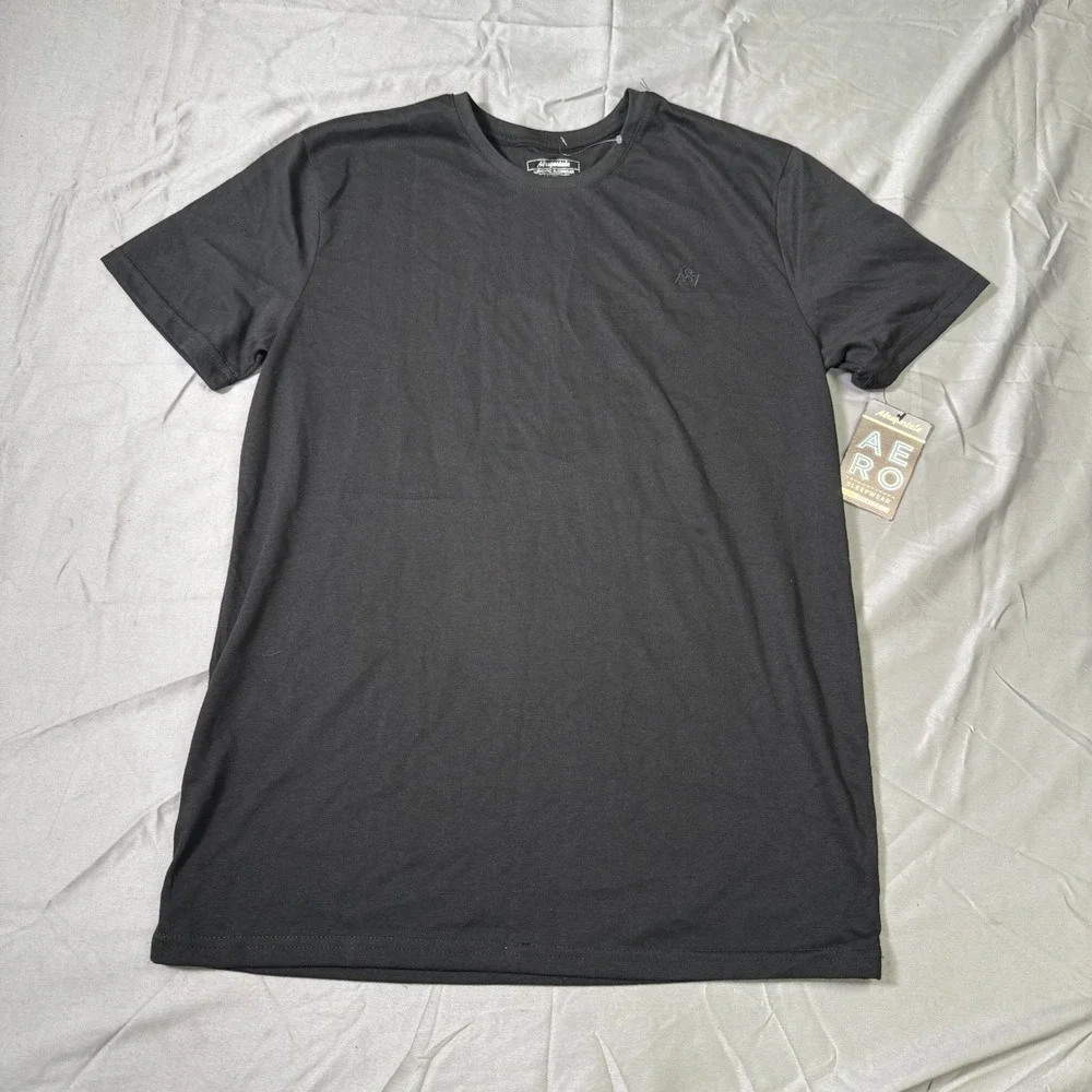 Aeropostale Mens Sleepwear T-Shirt Black Cotton Blend Lounge Top Large NWT